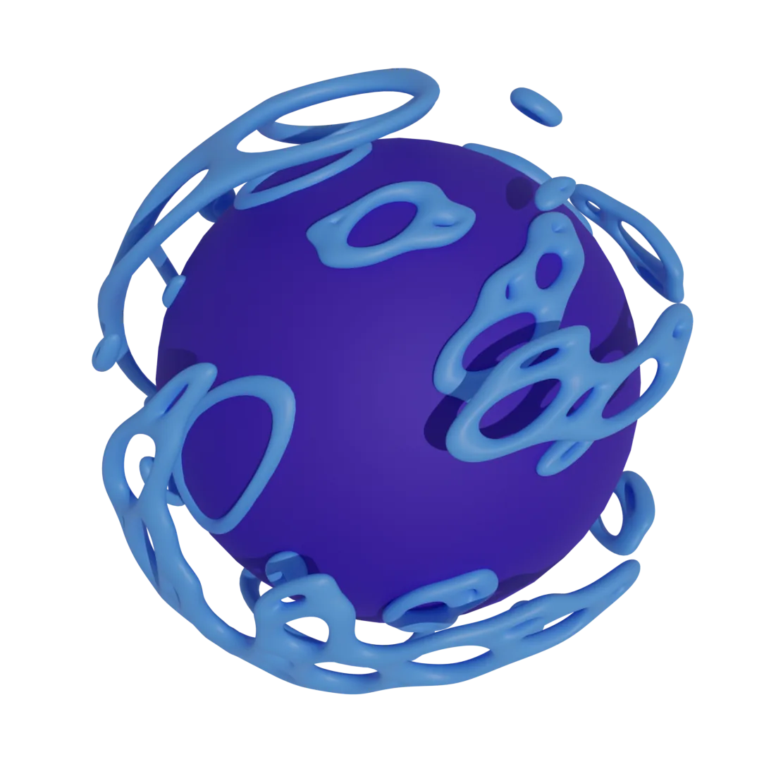 3d blue planet